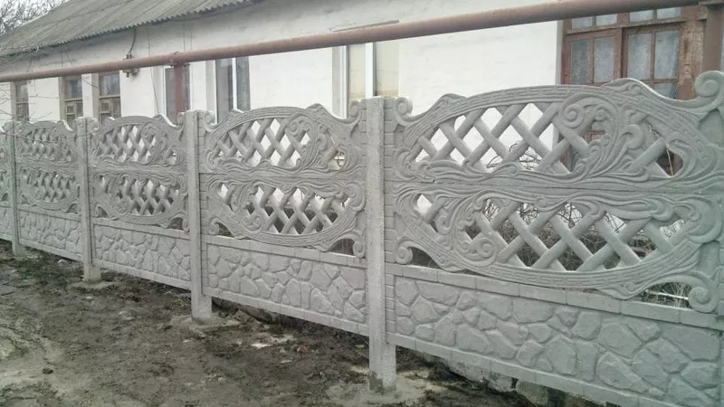 Еврозаборы бетонные наборные декоративные высотой до 2, 5 метров 6